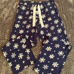 Aerie Women’s Snowflake Print Joggers - Navy and White